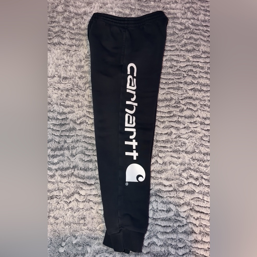 Carhartt Kids Sweatpants in Black with Logo